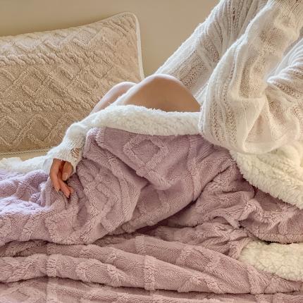 91家纺网 家纺一手货源 找家纺 （总）昔可家纺 2022新款ins风纯色保暖塔塔绒多功能毛毯