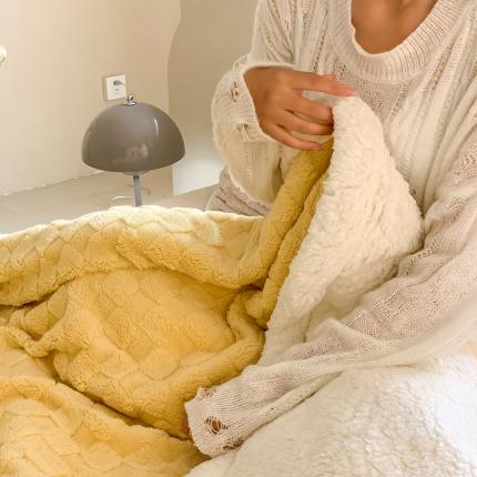 91家纺网 家纺一手货源 找家纺 （总）昔可家纺 2022新款ins风纯色保暖塔塔绒多功能毛毯