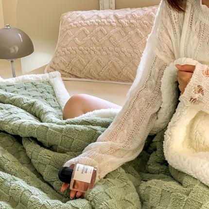 91家纺网 家纺一手货源 找家纺 （总）昔可家纺 2022新款ins风纯色保暖塔塔绒多功能毛毯