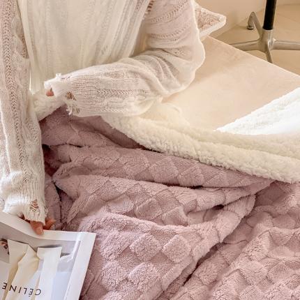 91家纺网 家纺一手货源 找家纺 （总）昔可家纺 2022新款ins风纯色保暖塔塔绒多功能毛毯