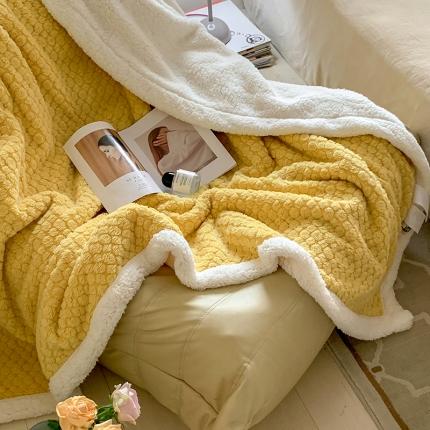 91家纺网 家纺一手货源 找家纺 （总）昔可家纺 2022新款ins风纯色保暖塔塔绒多功能毛毯