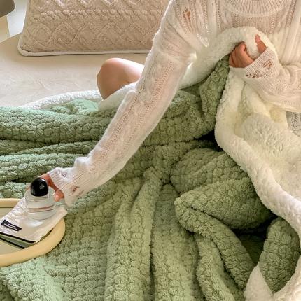 91家纺网 家纺一手货源 找家纺 （总）昔可家纺 2022新款ins风纯色保暖塔塔绒多功能毛毯