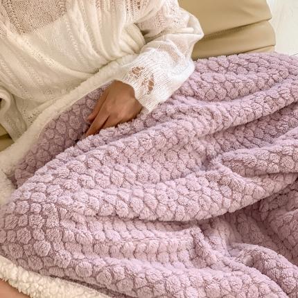 91家纺网 家纺一手货源 找家纺 （总）昔可家纺 2022新款ins风纯色保暖塔塔绒多功能毛毯