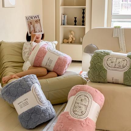 （总）昔可家纺 2022新款ins风纯色保暖塔塔绒多功能毛毯