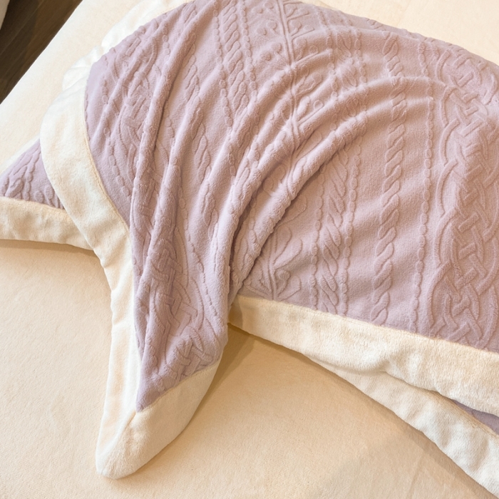 91家纺网 家纺一手货源 找家纺 梦享生活 新款高克重欧式烂花全消光亲肤牛奶绒四件套 欧式烂花-花枝粉