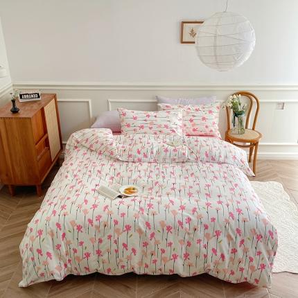 91家纺网 家纺一手货源 找家纺 （总）昔可家纺 2022新款仙女风全棉爱丽丝系列印花四件套