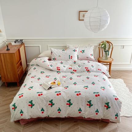 91家纺网 家纺一手货源 找家纺 （总）昔可家纺 2022新款仙女风全棉爱丽丝系列印花四件套