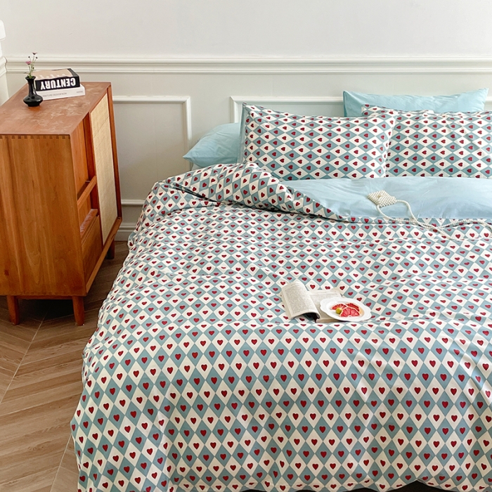 91家纺网 家纺一手货源 找家纺 （总）昔可家纺 2022新款仙女风全棉爱丽丝系列印花四件套