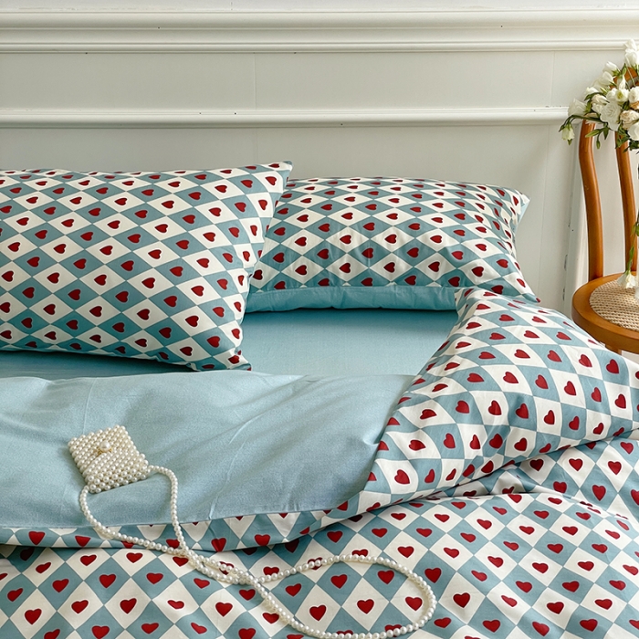 91家纺网 家纺一手货源 找家纺 （总）昔可家纺 2022新款仙女风全棉爱丽丝系列印花四件套