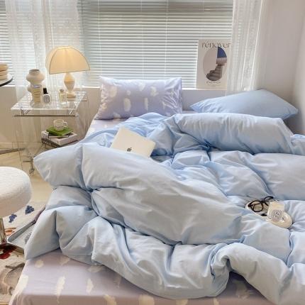 91家纺网 家纺一手货源 找家纺 （总）昔可家纺 2022新款全棉ins云朵系列四件套