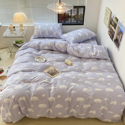 91家纺网 家纺一手货源 找家纺 （总）昔可家纺 2022新款全棉ins云朵系列四件套