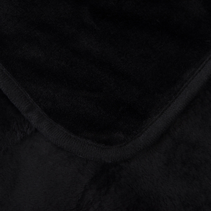 91家纺网 家纺一手货源 找家纺 卡琪曼 2023新款纯色加厚牛奶绒法兰绒毛毯子办公室午睡盖毯 黑色