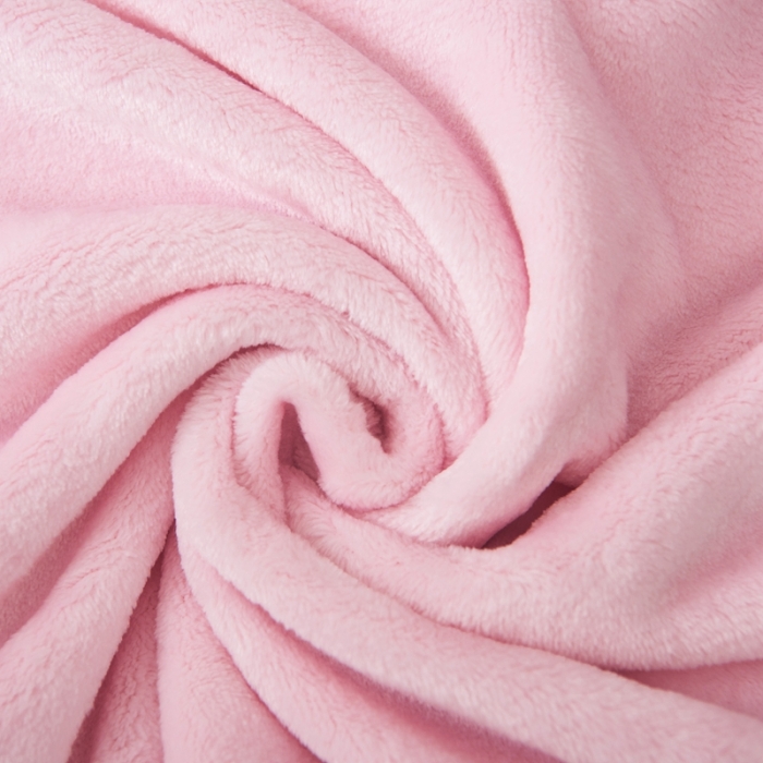 91家纺网 家纺一手货源 找家纺 卡琪曼 2023新款纯色加厚牛奶绒法兰绒毛毯子办公室午睡盖毯 浅粉