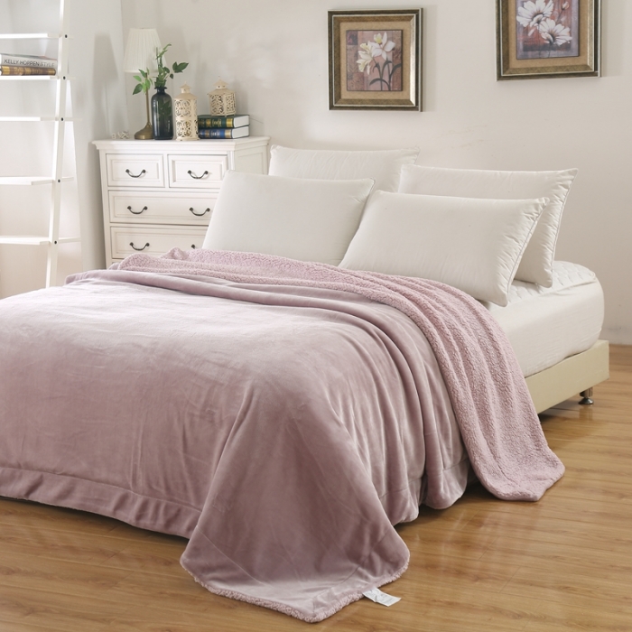 91家纺网 家纺一手货源 找家纺 （总）卡琪曼 2022新双面法兰绒羊羔绒毛毯办公室午睡盖毯子