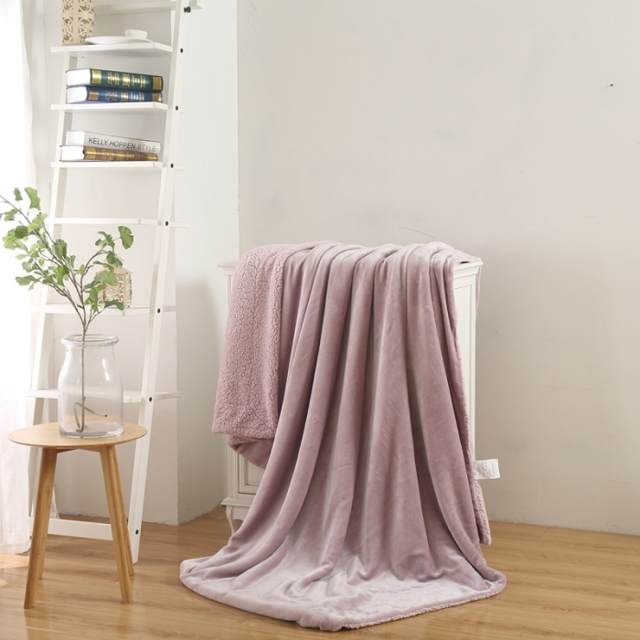 91家纺网 家纺一手货源 找家纺 （总）卡琪曼 2022新双面法兰绒羊羔绒毛毯办公室午睡盖毯子