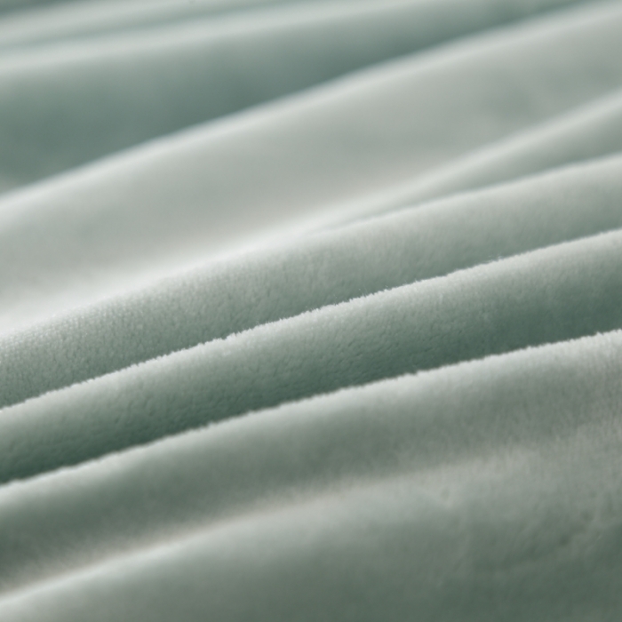 91家纺网 家纺一手货源 找家纺 卡琪曼 2022新双面法兰绒羊羔绒毛毯办公室午睡盖毯子 抹茶绿