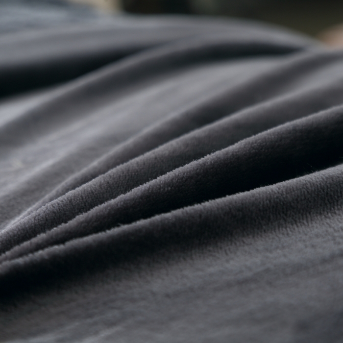 91家纺网 家纺一手货源 找家纺 卡琪曼 2022新双面法兰绒羊羔绒毛毯办公室午睡盖毯子 深空灰