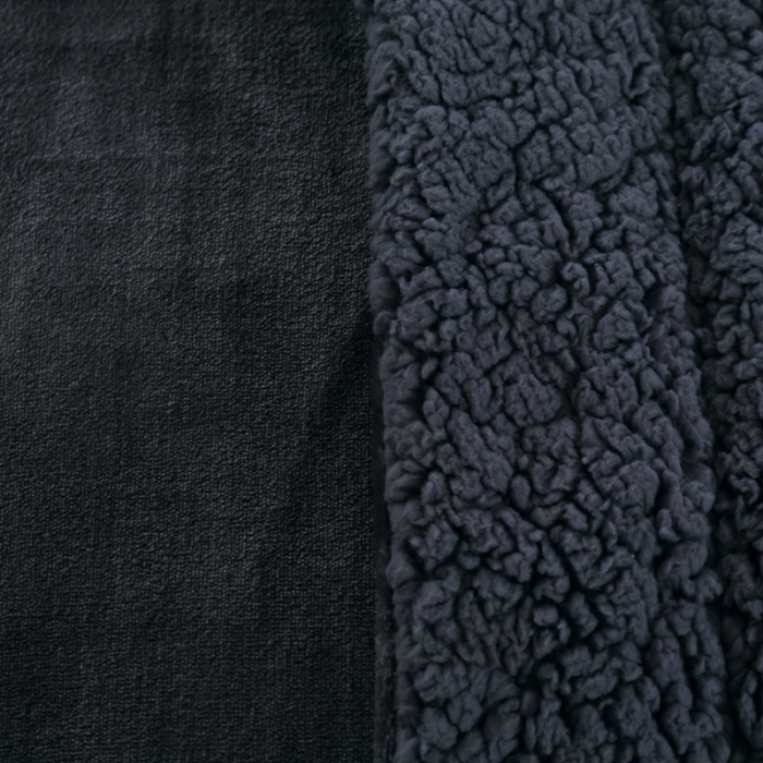 91家纺网 家纺一手货源 找家纺 卡琪曼 2022新双面法兰绒羊羔绒毛毯办公室午睡盖毯子 深空灰