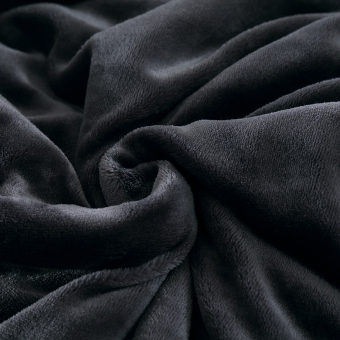 91家纺网 家纺一手货源 找家纺 卡琪曼 2022新双面法兰绒羊羔绒毛毯办公室午睡盖毯子 深空灰