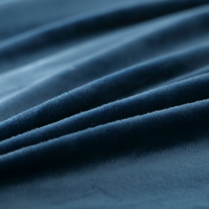 91家纺网 家纺一手货源 找家纺 卡琪曼 2022新双面法兰绒羊羔绒毛毯办公室午睡盖毯子 午夜蓝