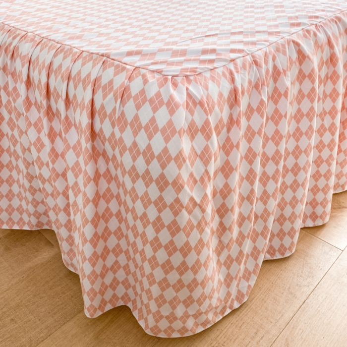 91家纺网 家纺一手货源 找家纺 上尚居 2024新款小清新韩版花边磨毛四件套水洗棉花束之美