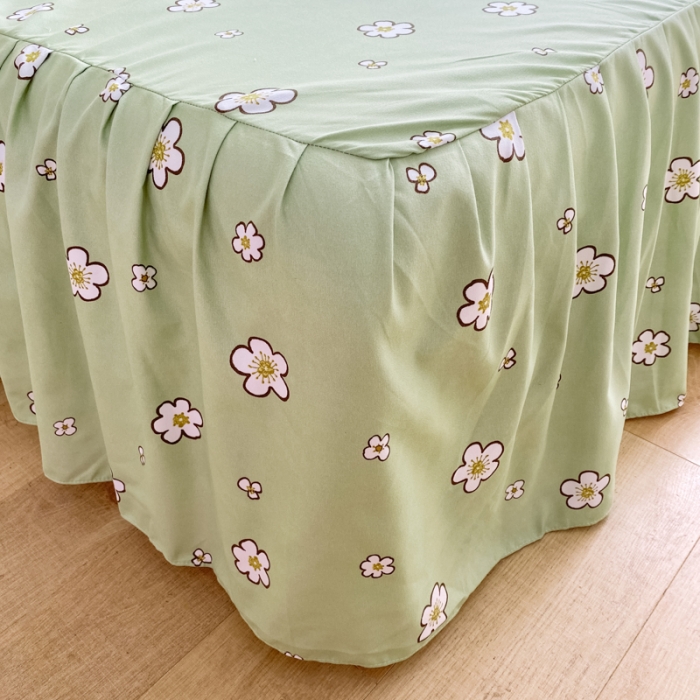 91家纺网 家纺一手货源 找家纺 上尚居 2024新款小清新韩版花边磨毛四件套水洗棉开心伙伴