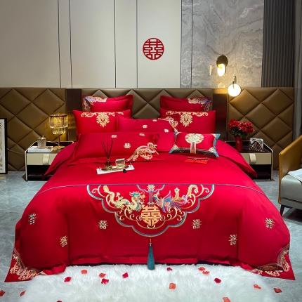 91家纺网 家纺一手货源 找家纺 总红番天 热卖款全工艺喷气长绒棉婚庆四件套多件套