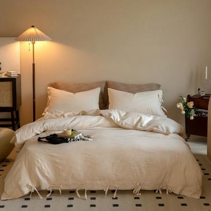 91家纺网 家纺一手货源 找家纺 (总) 华超针织 2022新款60支肌理浮雕亲柔纱四件套