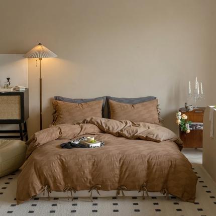 91家纺网 家纺一手货源 找家纺 (总) 华超针织 2022新款60支肌理浮雕亲柔纱四件套