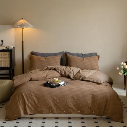 91家纺网 家纺一手货源 找家纺 (总) 华超针织 2022新款60支肌理浮雕亲柔纱四件套