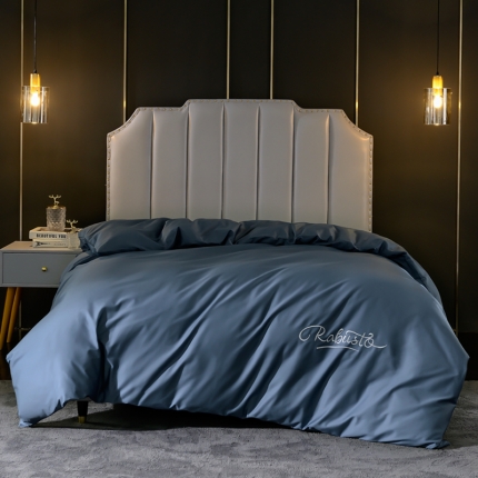 91家纺网 家纺一手货源 找家纺 80支埃及长绒棉时尚绣被套四件套全棉单件被罩