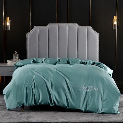 91家纺网 家纺一手货源 找家纺 80支埃及长绒棉时尚绣被套四件套全棉单件被罩