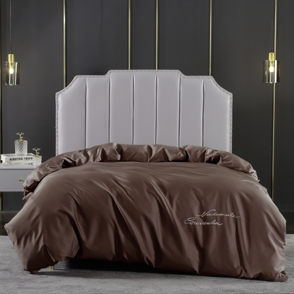 91家纺网 家纺一手货源 找家纺 80支埃及长绒棉时尚绣被套四件套全棉单件被罩