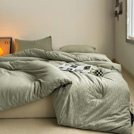 91家纺网 家纺一手货源 找家纺 匠心 2022乐肤绒压花大豆被 绿色