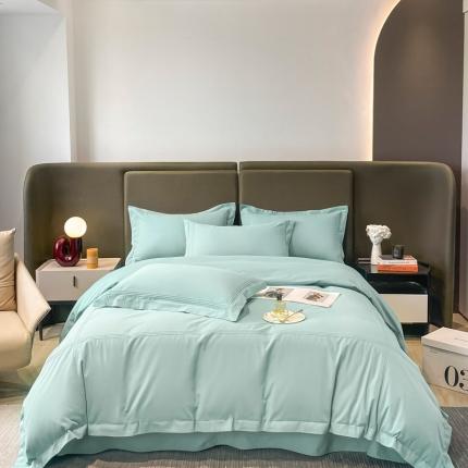 91家纺网 家纺一手货源 找家纺 安妮 2022新款轻奢赫本加厚全棉磨毛四件套 赫本迷雾蓝