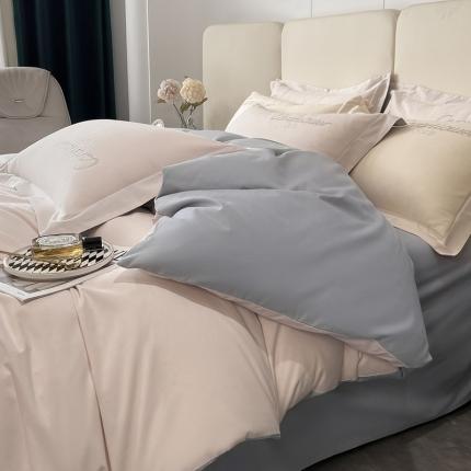 91家纺网 家纺一手货源 找家纺 （总）6182023新款100支长绒棉全棉纯棉火山磨毛四件套