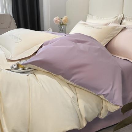 91家纺网 家纺一手货源 找家纺 （总）6182023新款100支长绒棉全棉纯棉火山磨毛四件套