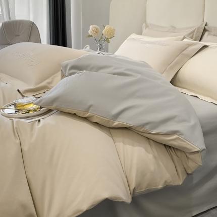 91家纺网 家纺一手货源 找家纺 （总）6182023新款100支长绒棉全棉纯棉火山磨毛四件套