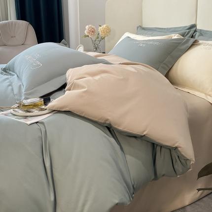 91家纺网 家纺一手货源 找家纺 （总）6182023新款100支长绒棉全棉纯棉火山磨毛四件套