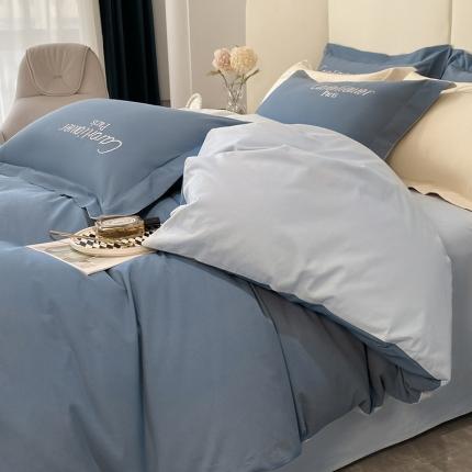 91家纺网 家纺一手货源 找家纺 （总）6182023新款100支长绒棉全棉纯棉火山磨毛四件套