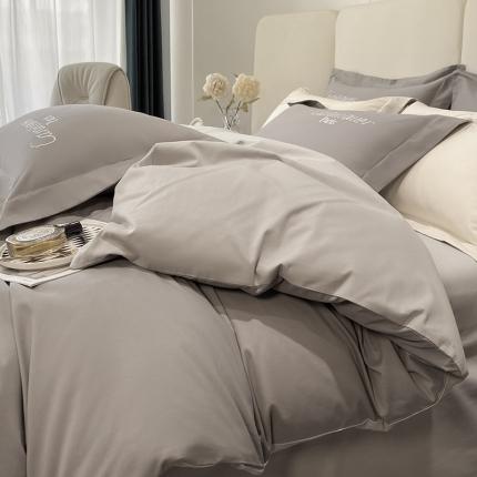 91家纺网 家纺一手货源 找家纺 （总）6182023新款100支长绒棉全棉纯棉火山磨毛四件套