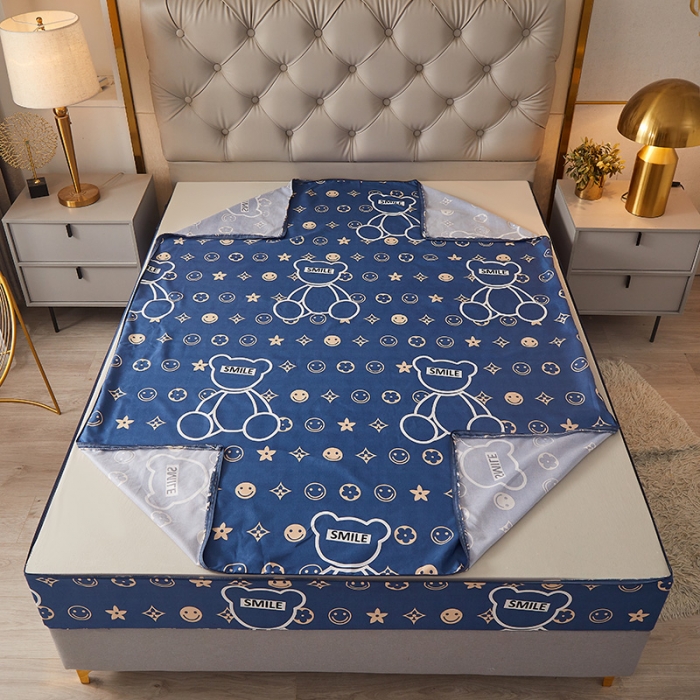 91家纺网 家纺一手货源 找家纺 （总）纤雅床笠 2024新加厚磨毛单层六面全包床笠