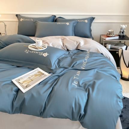 91家纺网 家纺一手货源 找家纺 （总）618 2023新款100支长绒棉全棉纯棉刺绣四件套