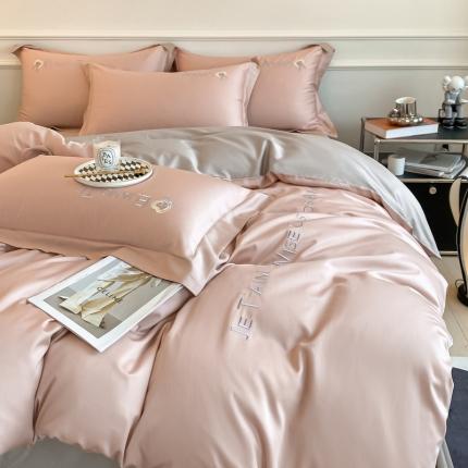 91家纺网 家纺一手货源 找家纺 （总）618 2023新款100支长绒棉全棉纯棉刺绣四件套