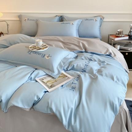 91家纺网 家纺一手货源 找家纺 （总）618 2023新款100支长绒棉全棉纯棉刺绣四件套