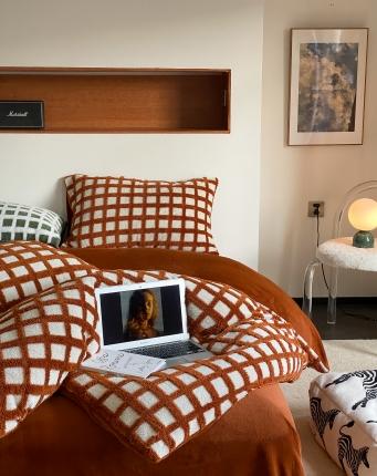 91家纺网 家纺一手货源 找家纺 （总）梦柏2022新款阳离子提花绒四件套