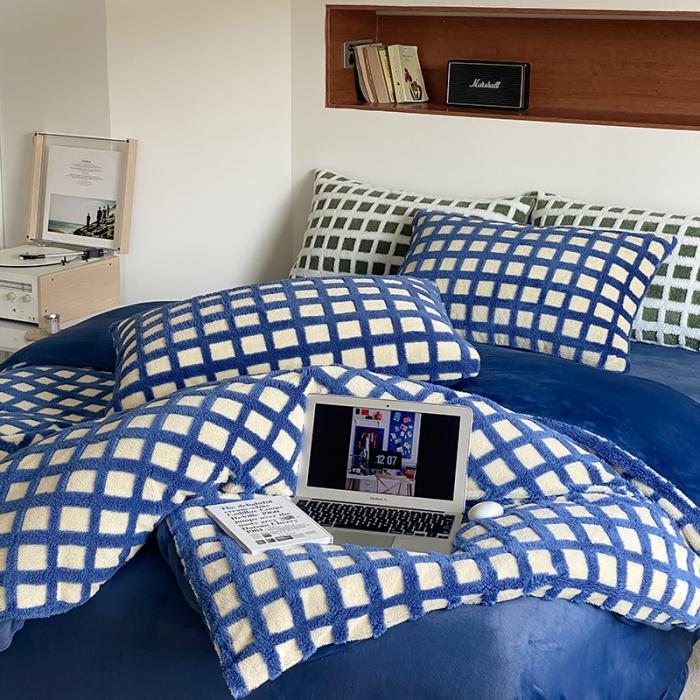 91家纺网 家纺一手货源 找家纺 （总）梦柏2022新款阳离子提花绒四件套