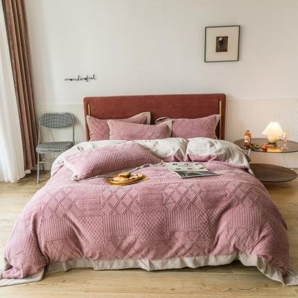 91家纺网 家纺一手货源 找家纺 2022新款绒四件套-唯爱 唯爱-豆粉