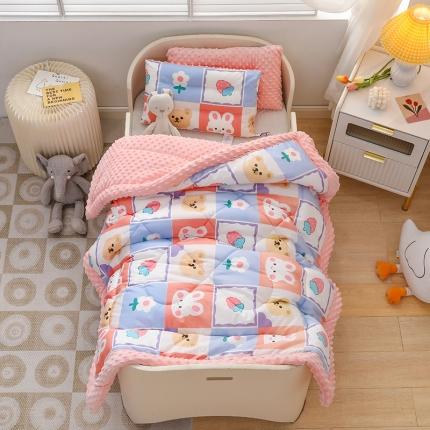 91家纺网 家纺一手货源 找家纺 （总）嗨皮宝贝2022新款全棉卡通儿童豆豆绒被子被芯