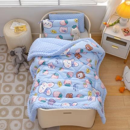 91家纺网 家纺一手货源 找家纺 （总）嗨皮宝贝2022新款全棉卡通儿童豆豆绒被子被芯